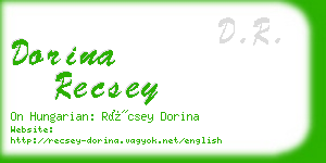 dorina recsey business card